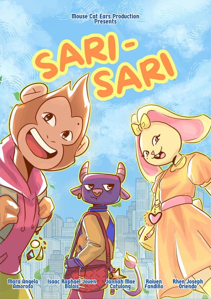 Characters from the original Animation called Sari-Sari (directed by Raiven Fandiño) Made in Clip Studio Paint A4 Canvas 300dpi