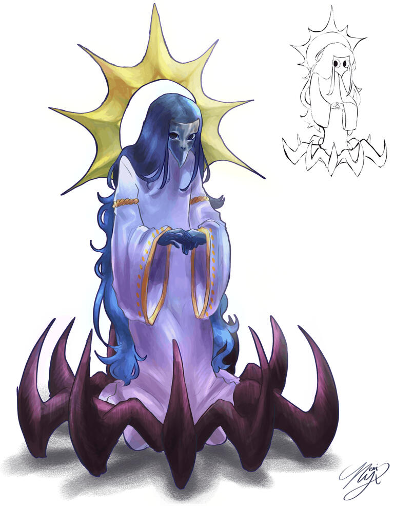 Dungeons and Dragon original Character Design Made in Clip Studio Paint EX 2000x2566px Canvas 300dpi